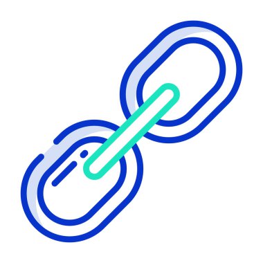 zincir ağ simgesi basit resimleme