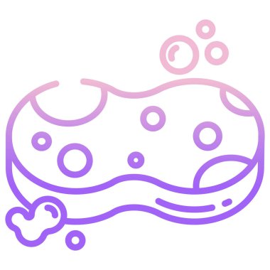 Basit vektör simgesi, süngerin çizimi