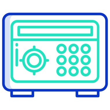 Güvenli. Web simgesi vektör illüstrasyonu