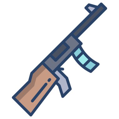 Askeri silah. vektör illüstrasyonu