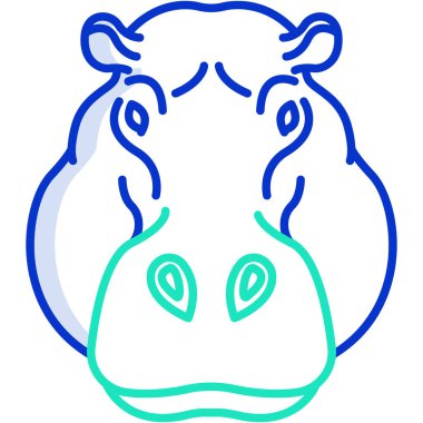 Şirin bir çizgi film suratının vektör çizimi