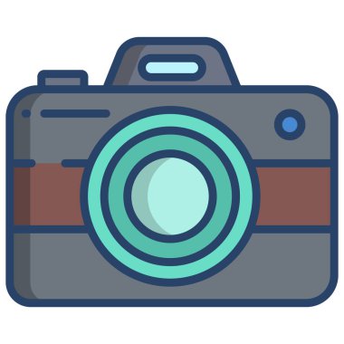 Kamera. Web simgesi basit illüstrasyon  