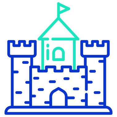 Şato. Web simgesi basit illüstrasyon