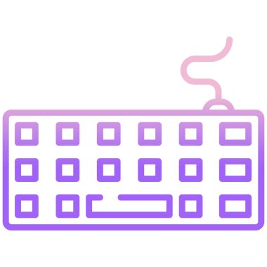 Klavye web simgesi, vektör çizim