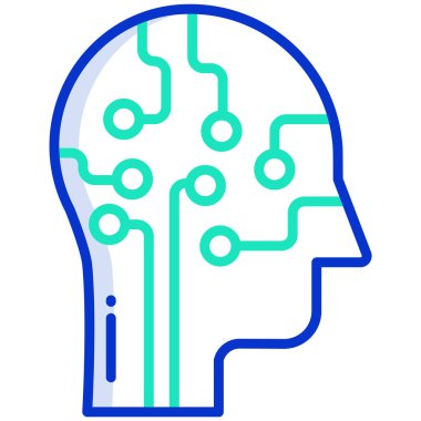 Beyin. Web simgesi basit illüstrasyon