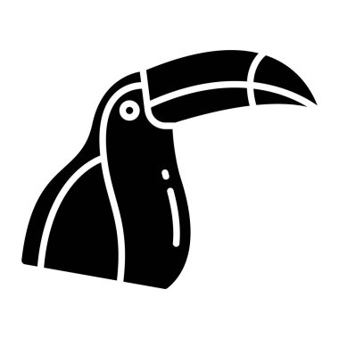 Toucan basit simgesi, vektör illüstrasyonu