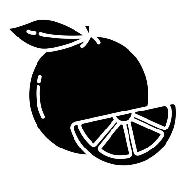 Turuncu. Web simgesi basit illüstrasyon