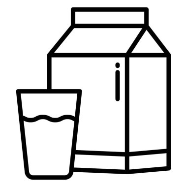 süt ağı simgesi, vektör illüstrasyonu