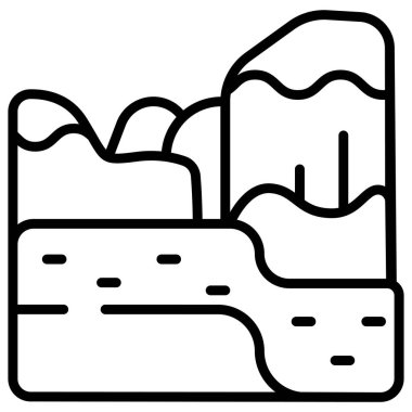 Bir nehir simgesinin vektör illüstrasyonu