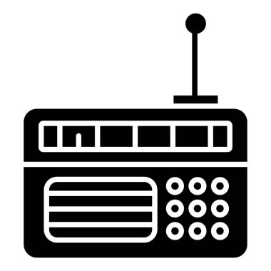 Radyo. Web simgesi basit illüstrasyon 