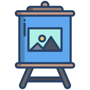 Şövale. Web simgesi basit illüstrasyon