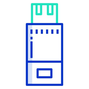 usb flash disk vektör illüstrasyonu
