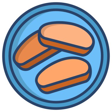 Biscotto web simgesi basit illüstrasyon