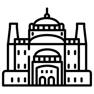 Kahire Kalesi ikon vektör illüstrasyonu 