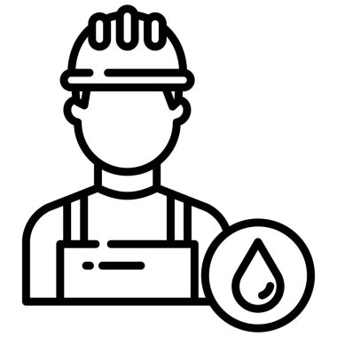 İşçi kask ve eldiven ile