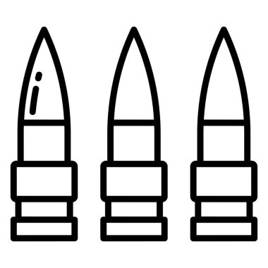 Beyaz arkaplanda kurşun simgesi izole edildi
