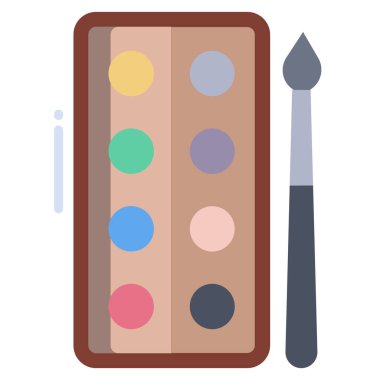 Boya fırçası. Basit resimleme