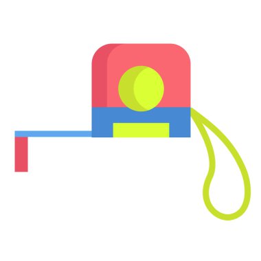 Teyp ölçümü basit simge, vektör illüstrasyonu