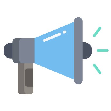 Basit vektör simgesi, megafonun çizimi