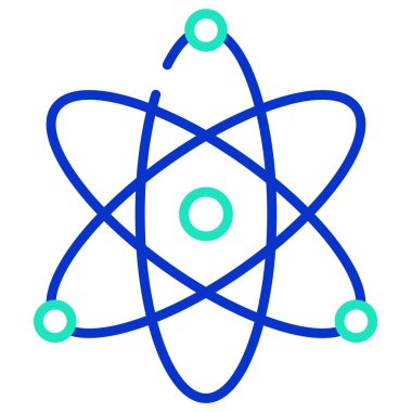 Basit vektör simgesi, atomun çizimi