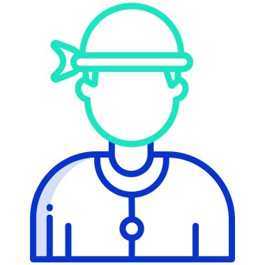 Denizci. Web simgesi basit illüstrasyon