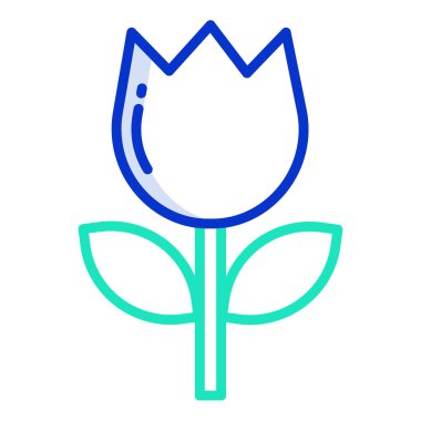 Çiçek. Web simgesi basit illüstrasyon