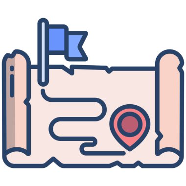 Haritanın vektör illüstrasyonu