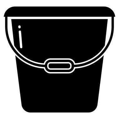 Buket web simgesi yıkama basit vektör illüstrasyonu