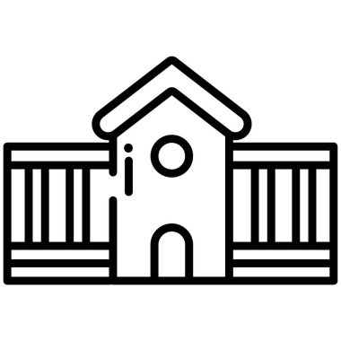 Ev. Web simgesi basit illüstrasyon