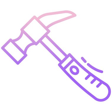 Çekiç simgesi, vektör çizimi