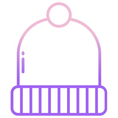 Beanie web simgesi, vektör illüstrasyonu