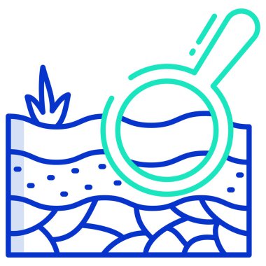 Beyaz arkaplanda basit vektör toprak zooloji simgesi