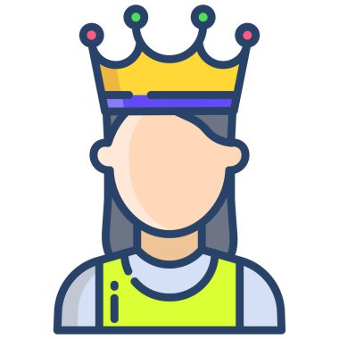 Kral. Web simgesi basit illüstrasyon