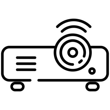 projektör web simgesi, vektör çizim 