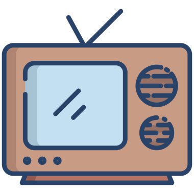 Televizyon. Web simgesi basit illüstrasyon