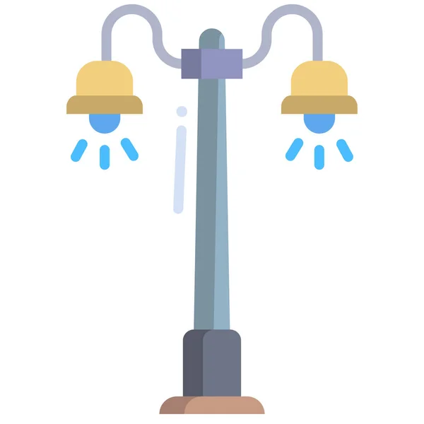 Street Light Simple Icon Vector Illustration — Stock Vector