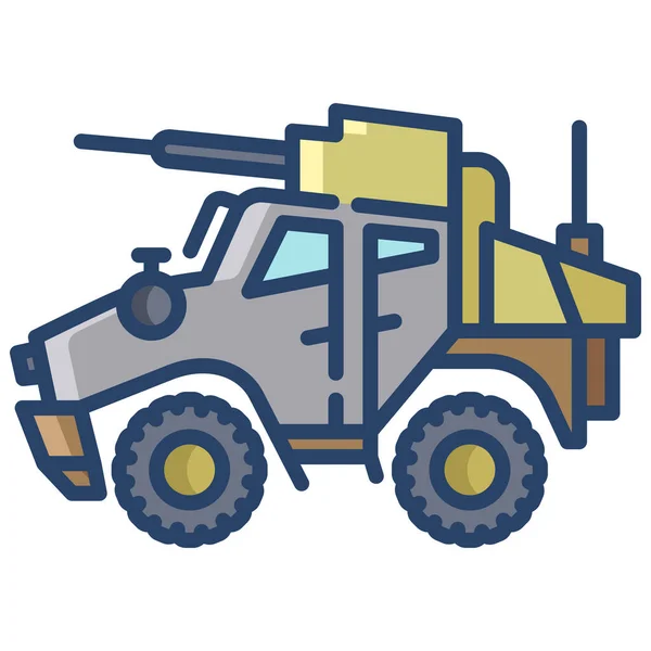 Military Vehicle Vector Illustration Background — Stock Vector