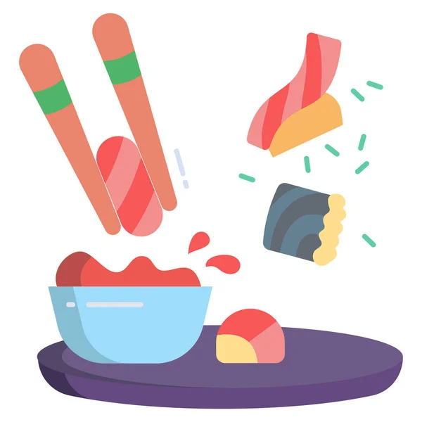 Sushi Icône Simple Illustration Vectorielle — Image vectorielle