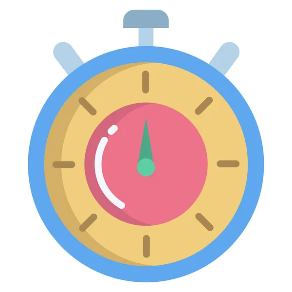 Reloj Icono Web Ilustración Simple — Vector de stock