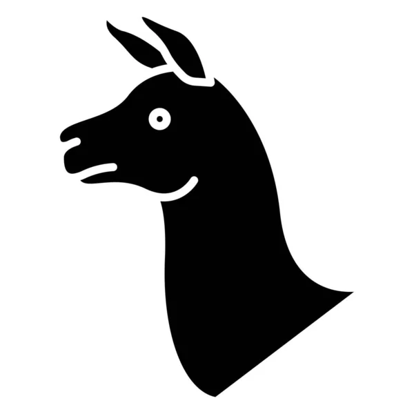 Symbol Des Lamas Isoliert Auf Weißem Hintergrund — Stockvektor