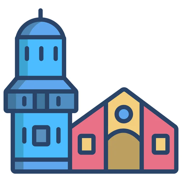 Burg Web Symbol Einfache Illustration — Stockvektor