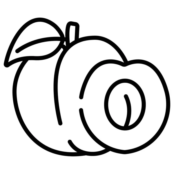 Manzana Icono Web Ilustración Simple — Archivo Imágenes Vectoriales