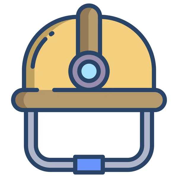 Casco Icono Web Ilustración Simple — Vector de stock