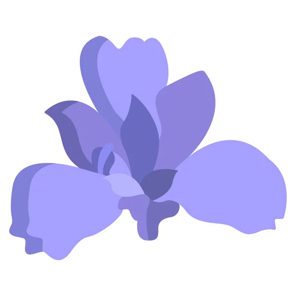 Фиолетовый Цветок Голубом Фоне — стоковый вектор