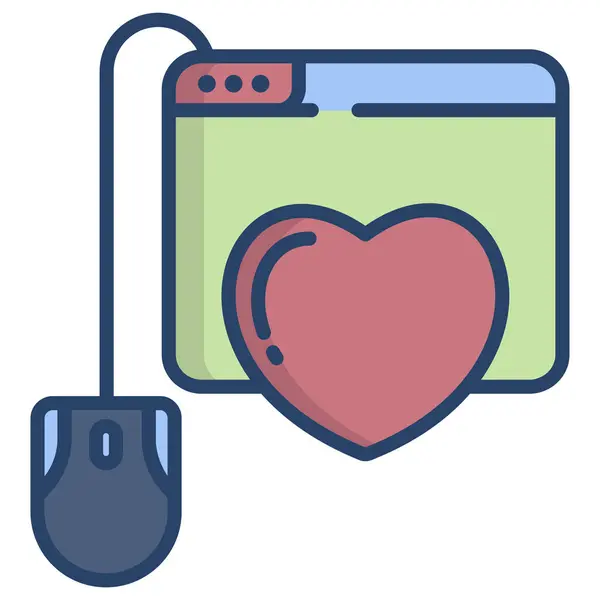 Серце Веб Іконка Проста Ілюстрація — стоковий вектор
