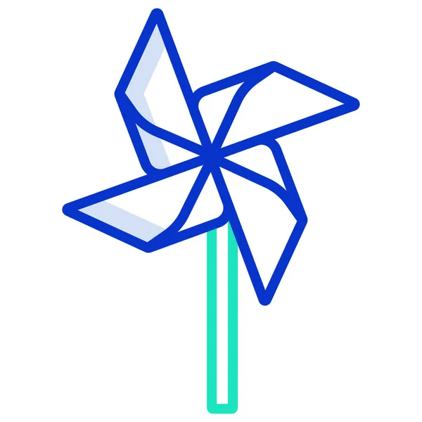 Pinwheel Ícone Web Ilustração Simples — Vetor de Stock