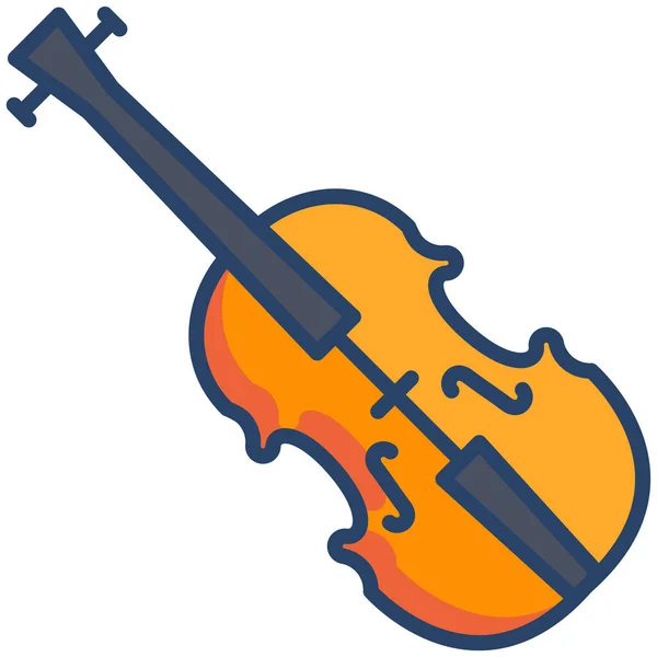 Ícone Simples Violino Ilustração Vetorial —  Vetores de Stock