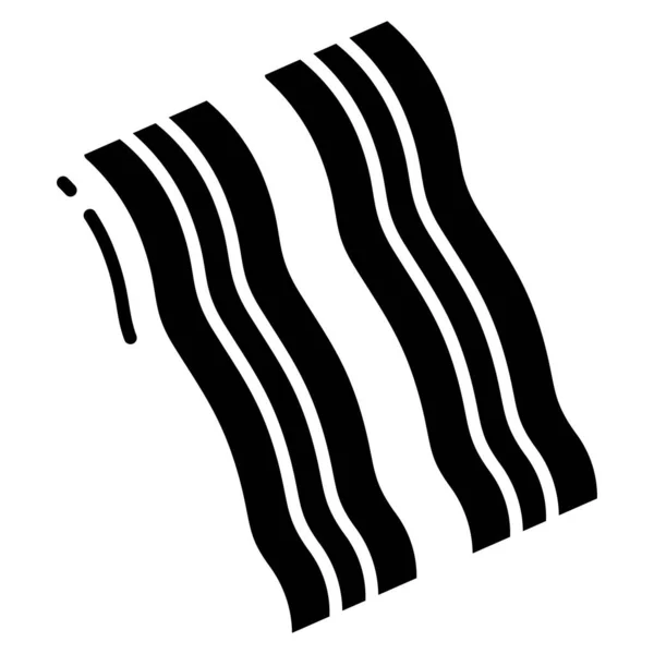 Icône Vectorielle Simple Illustration Bandes Bacon — Image vectorielle