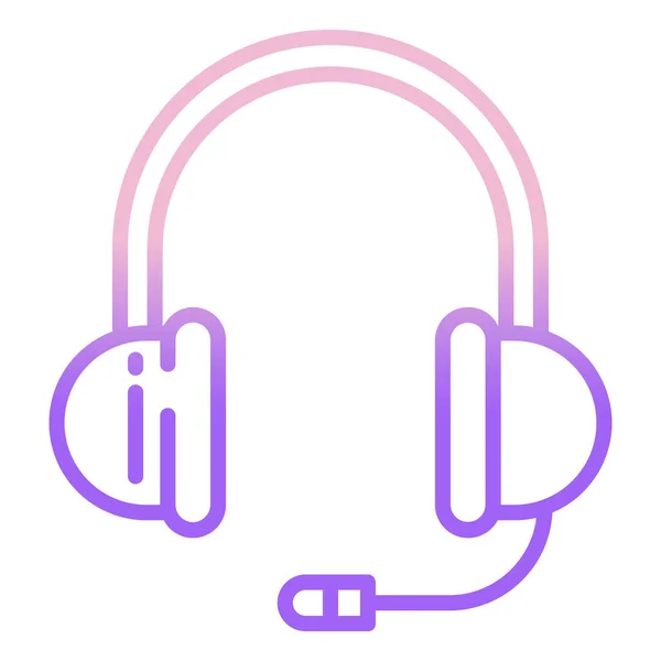 Headphones Ícone Web Ilustração Vetorial — Vetor de Stock