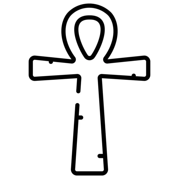 Icône Vectorielle Simple Illustration Croix Ankh — Image vectorielle